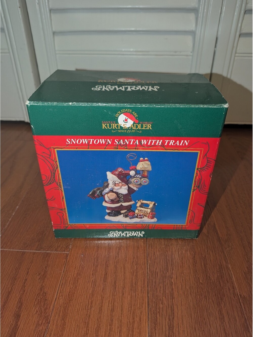 Kurt S. Adler Snowtown Santa w Train Figurine Christmas Decoration Collectible